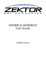 Zektor HDA800 User Manual preview