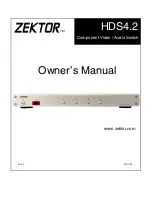 Предварительный просмотр 1 страницы Zektor HDS4.2 Owner'S Manual