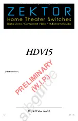 Zektor HDVI5 Manual предпросмотр