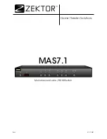 Zektor MAS7.1 User Manual предпросмотр