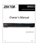 Предварительный просмотр 1 страницы Zektor ZEKTOR MAS3 Owner'S Manual