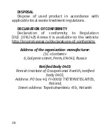 Preview for 36 page of Zelinsky Group Unix 1100 Instructions For Use Manual