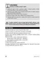 Предварительный просмотр 20 страницы Zelmer HC1001 User Manual