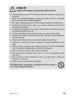 Предварительный просмотр 43 страницы Zelmer HC1002 User Manual