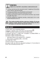 Предварительный просмотр 44 страницы Zelmer HC1002 User Manual