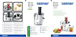 Zelmer ZJE1000I User Manual предпросмотр