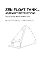 Предварительный просмотр 1 страницы Zen Float Tank Assembly Instructions Manual