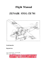 Zenair STOL CH 701 Flight Manual preview