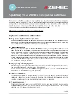 ZENEC Navigation Software Manual preview