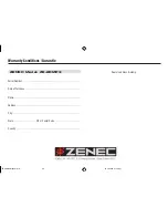 Предварительный просмотр 36 страницы ZENEC ZE-20MP3 Operating Instructions Manual