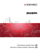 ZENEC ZE-RCE3701 Device Installation Manual preview