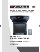 ZENEC ZEM-1040RM Instruction Manual предпросмотр