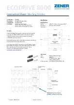 Zener ECODRIVE 8000 AQ08300 Instruction Sheet preview