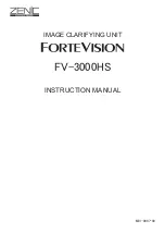 Preview for 1 page of ZENIC ForteVision FV-3000HS Instruction Manual