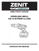 Предварительный просмотр 1 страницы Zenit Powertools CD-14 M PROFI Li-ion Instructions Manual