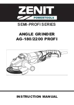 Zenit Powertools PROFI AG-180/2200 Instruction Manual preview