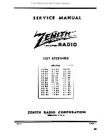 Preview for 1 page of Zenith 10-S-130 Service Manual