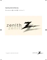 Zenith 206-3923 Operating Manual preview