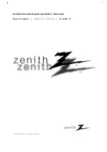 Zenith 42PX3DVUD Installation And Operating Manual, Warranty preview