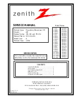 Preview for 1 page of Zenith A50M84D Series Service Manual