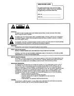 Preview for 2 page of Zenith A50M91W9 Series Operating Manual & Warranty