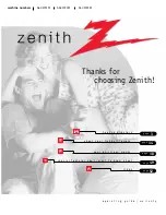 Zenith A60M91W Series Operating Manual And Warranty preview