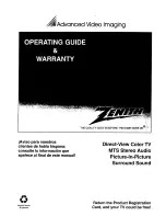 Предварительный просмотр 1 страницы Zenith AM2789BT7 Operating Manual & Warranty