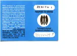 Zenith B Instruction Book preview