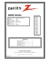 Preview for 1 page of Zenith C27C35T Series Service Manual