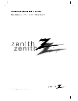 Zenith C27F33 Installation And Operating Manual, Warranty preview