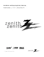 Zenith C30W47 Installation And Operating Manual, Warranty preview