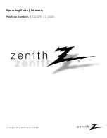 Предварительный просмотр 1 страницы Zenith C32A26 Operating Manual & Warranty