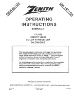 Zenith CM-148/GX Operating Instructions Manual preview