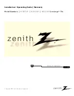 Предварительный просмотр 1 страницы Zenith Concierge H19E34Y Installation And Operating Manual, Warranty