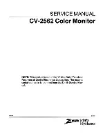 Zenith CV-2562 Service Manual предпросмотр