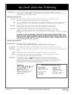 Preview for 60 page of Zenith D27B48T Operating Manual & Warranty