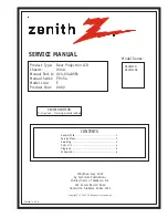 Предварительный просмотр 1 страницы Zenith D52WLCD Series Service Manual