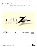 Предварительный просмотр 1 страницы Zenith D56W25 Operating Manual & Warranty