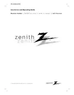 Zenith DA3525 Installation And Operating Manual preview