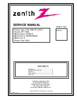 Предварительный просмотр 1 страницы Zenith DVB318 Service Manual