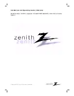 Предварительный просмотр 1 страницы Zenith DVT216 Installation And Operating Manual, Warranty