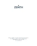 Preview for 2 page of Zenith EL PRIMERO series Operating Instructions Manual