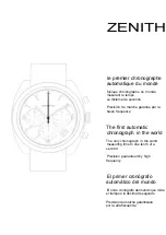 Preview for 3 page of Zenith El Primero Manual