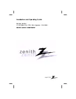 Zenith F-185 Installation And Operating Manual preview