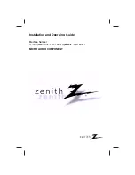Preview for 1 page of Zenith FFH-185A Installation And Operating Manual