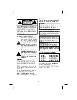 Preview for 2 page of Zenith FFH-185A Installation And Operating Manual