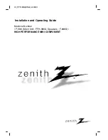 Zenith FFH-986A Installation And Operating Manual preview