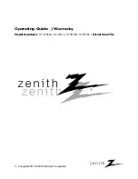Zenith H13E01L Operating Manual & Warranty preview