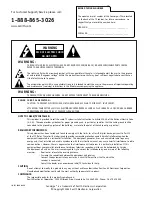 Предварительный просмотр 2 страницы Zenith H25F36DT Series Installation And Operating Manual, Warranty