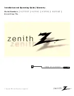 Предварительный просмотр 1 страницы Zenith H27F56DT Installation And Operating Manual